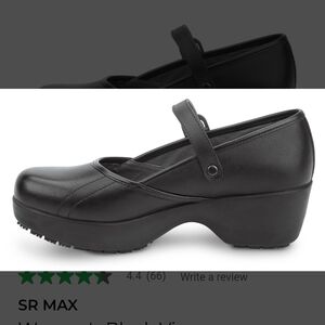 NIB SR Max Black Vienna MaxTRAX® Soft Toe Slip-On Non-Slip Clogs 8.5 / 40